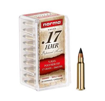 Cartouches .17 HMR NORMA V-MAX x50 - site de l'armurerie TPC